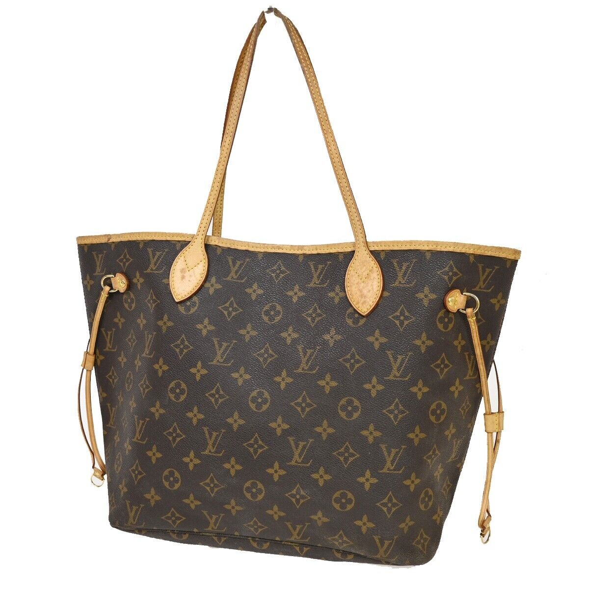 LOUIS VUITTON Neverfull MM Shoulder Tote Bag Monogram Leather BN M40156 99HB690