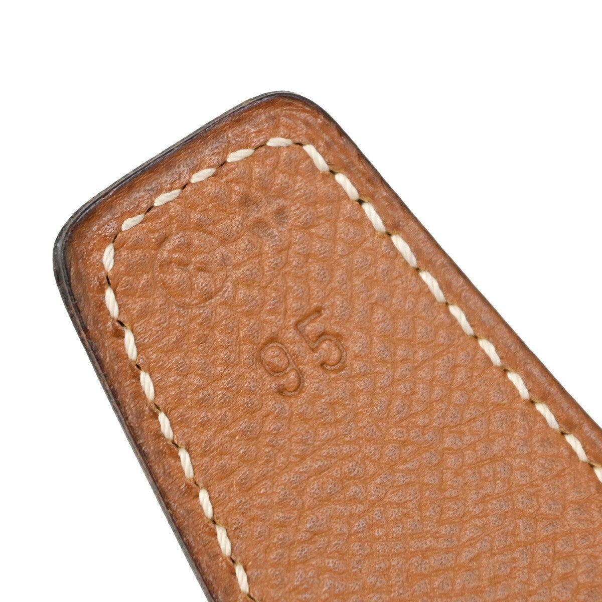 HERMES H Logo Constance Reversible Buckle Belt Leather Black Brown 82RF277