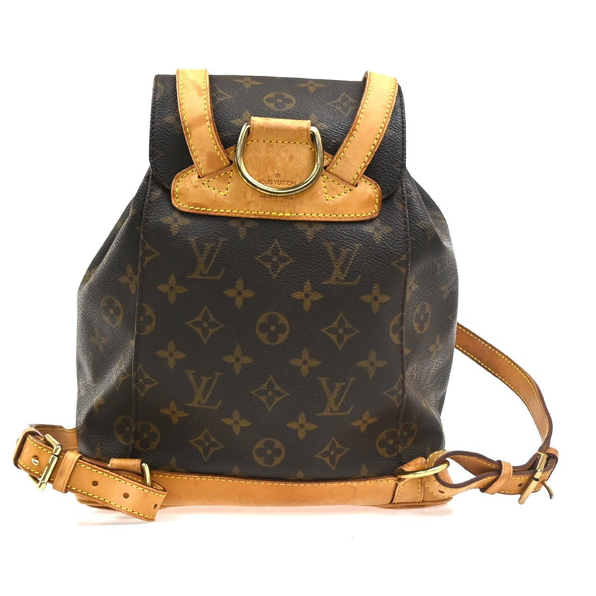 LOUIS VUITTON Montsouris MM Backpack Bag Monogram Leather Brown M51136 72CA841