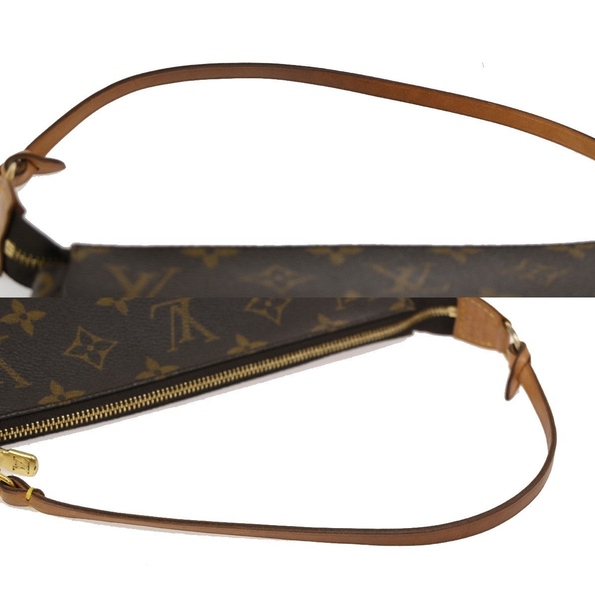 LOUIS VUITTON Pochette Accessoires Hand Bag Monogram Leather BN M51980 70DA182