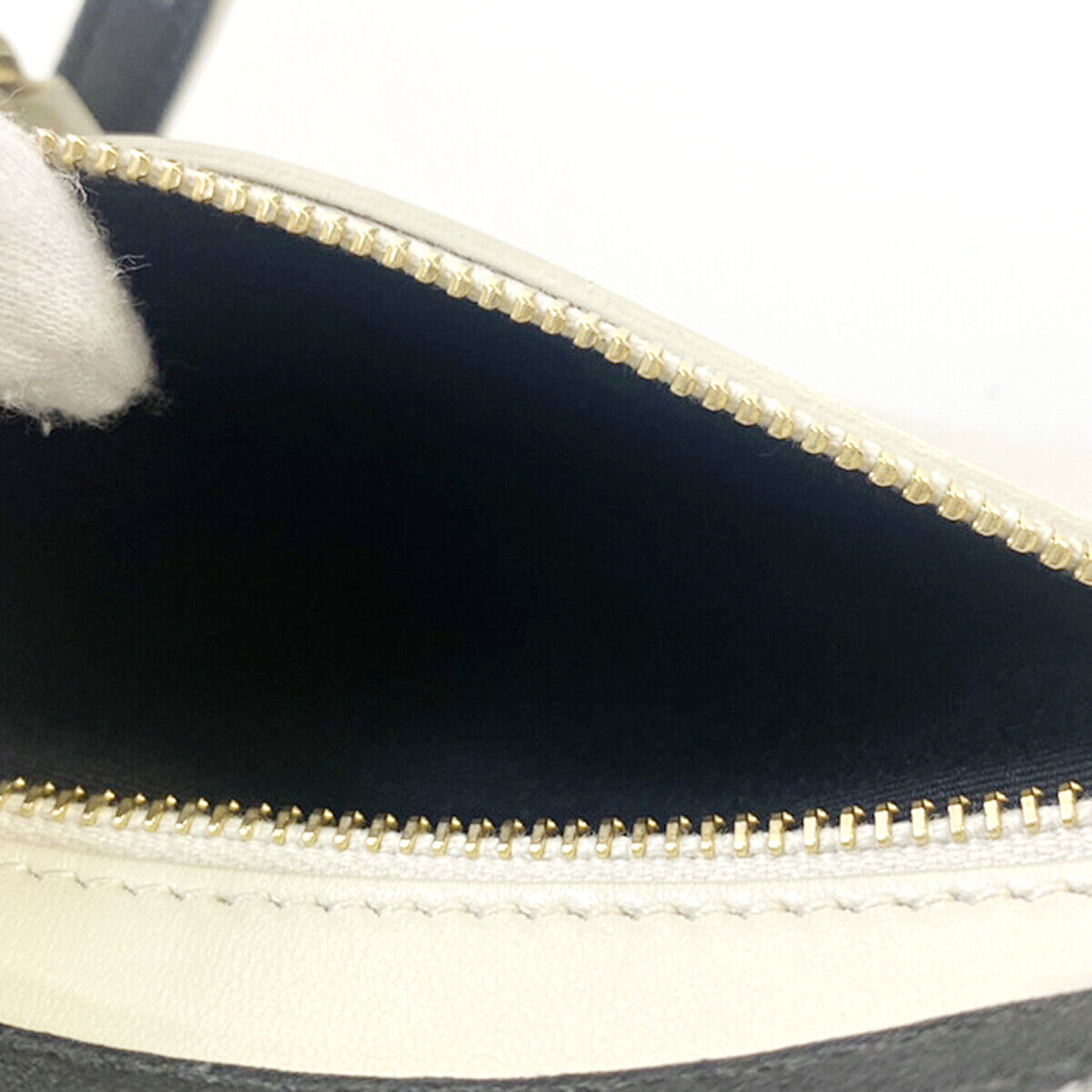 SAINT LAURENT YSL Logo Lou Belt Bum Body Bag Tassel Leather Ivory GHW 21YG406