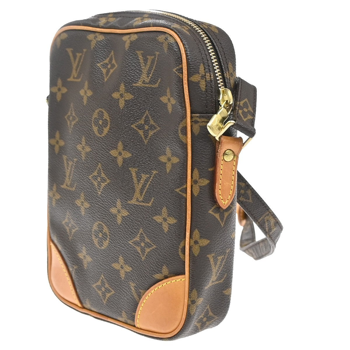 LOUIS VUITTON Danube Shoulder Bag Monogram Leather Brown France M45266 34YJ212