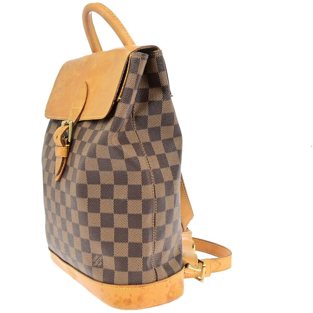 LOUIS VUITTON Logo Arlequin Backpack Bag Damier Ebene Brown N99038 31ED783