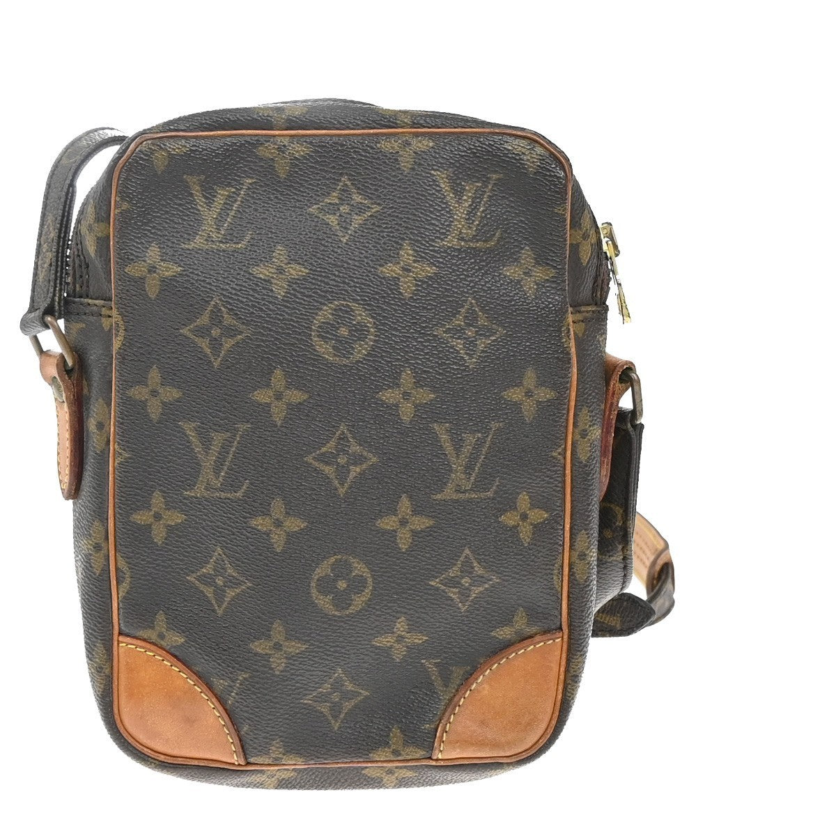LOUIS VUITTON Danube Shoulder Bag Monogram Leather Brown France M45266 34KP005
