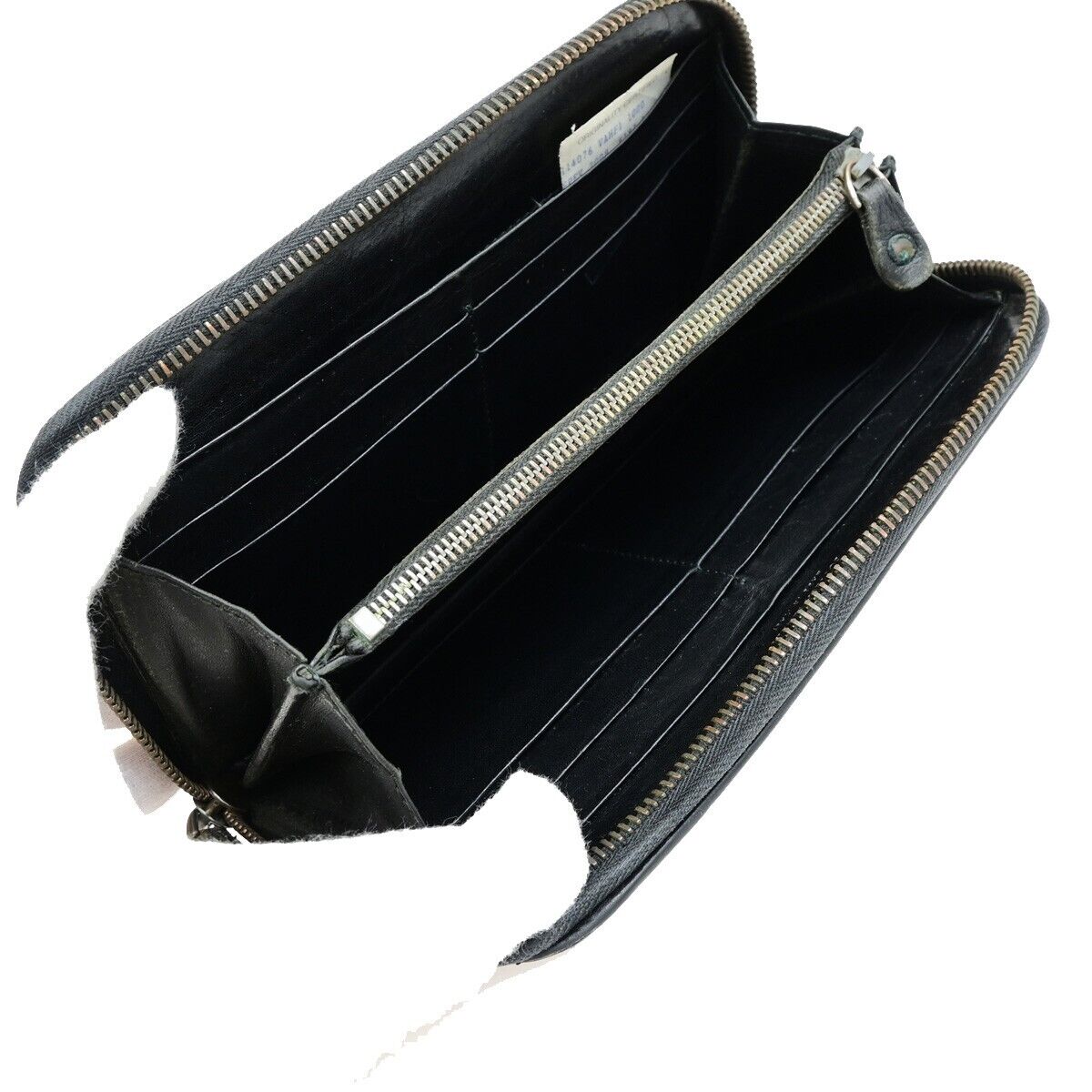 BOTTEGA VENETA Logo Intrecciato 3 Set Long Zipper Wallet Leather Black 33EE057