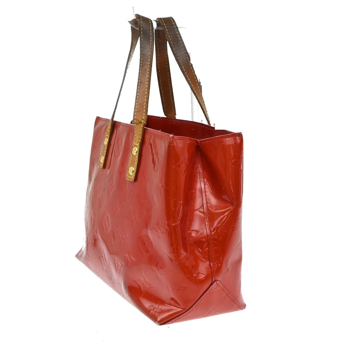 LOUIS VUITTON Read PM Hand Bag Monogram Vernis Patent Leather Red M91088 02AA066