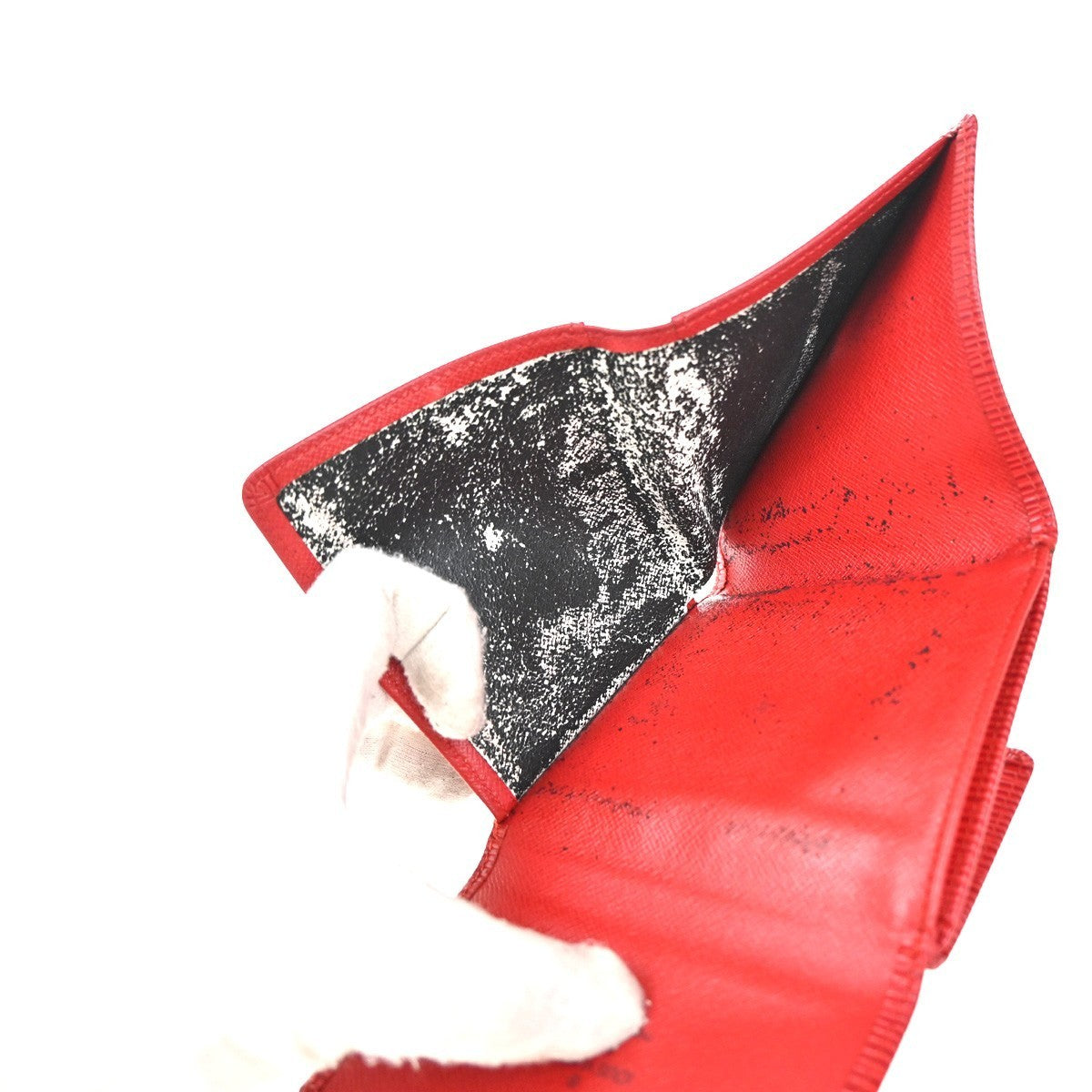LOUIS VUITTON Porte Monnaie Billet Carte Credit Wallet Epi Red M6348E 07KP383