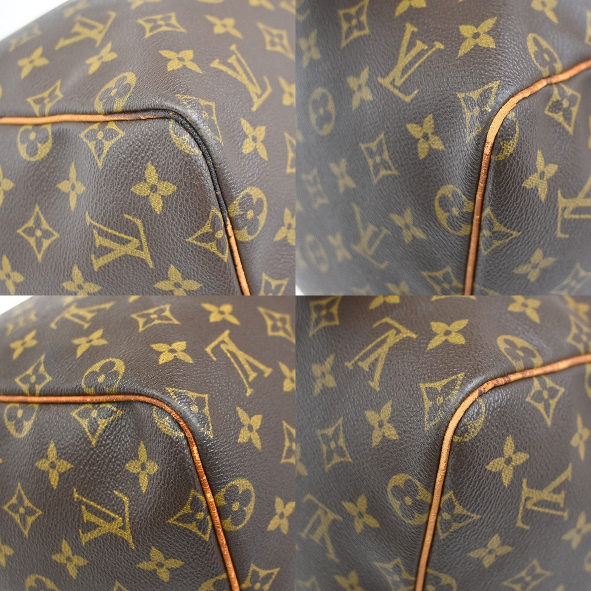 LOUIS VUITTON Keepall 55 Travel Hand Bag Monogram Leather Brown M41424 76YH894