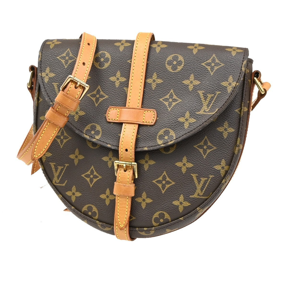 LOUIS VUITTONI Chantilly MM Shoulder Bag Monogram Leather Brown M51233 82MA070