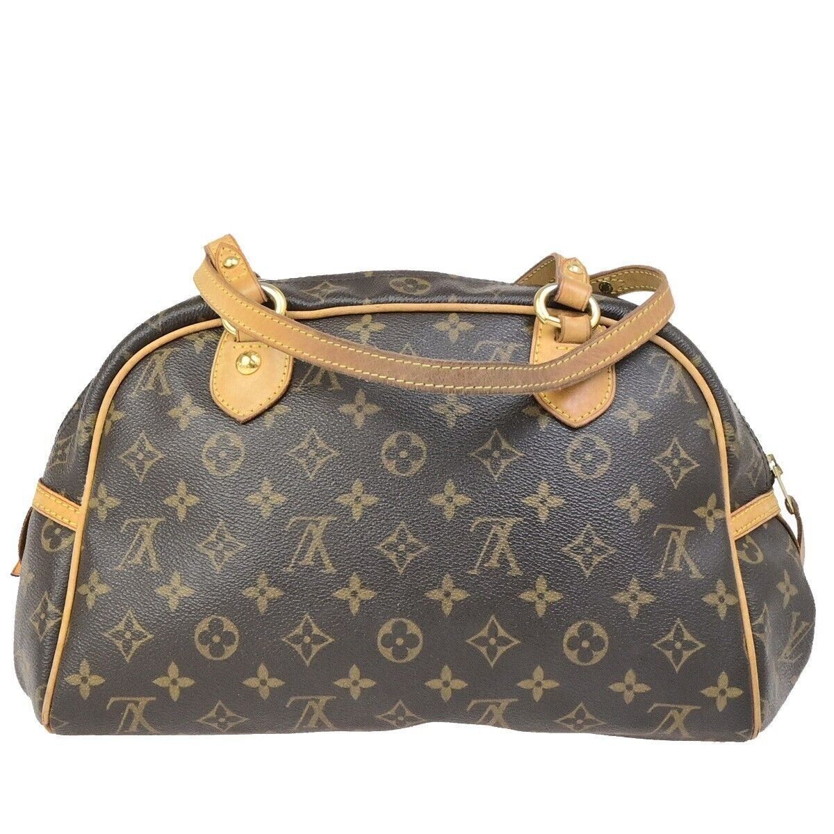 LOUIS VUITTON Montorgueil PM Shoulder Bag Monogram Leather Brown M95565 32ED377