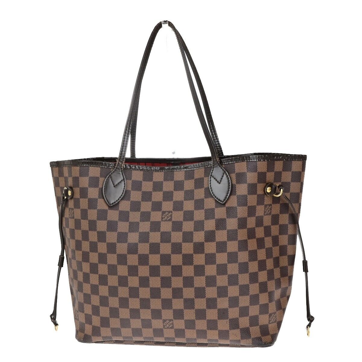 LOUIS VUITTON Neverfull MM Shoulder Bag Damier Ebene Leather BN N51105 72ED234