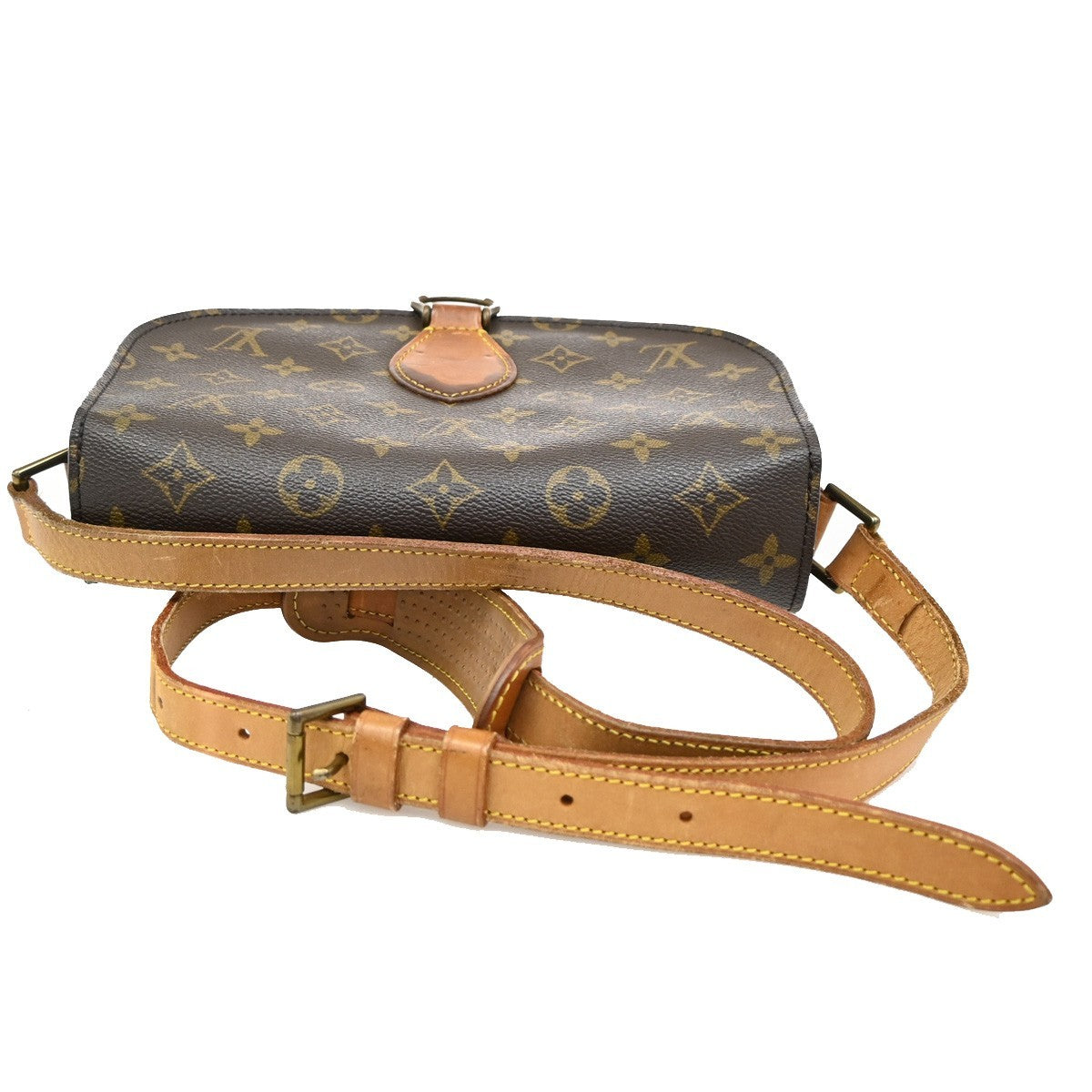 LOUIS VUITTON Saint Cloud GM Shoulder Bag Monogram Leather Brown M51242 32KB540