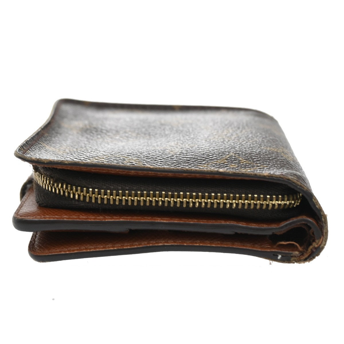 LOUIS VUITTON Compact Zip Bifold Wallet Monogram Leather France M61667 07CA388