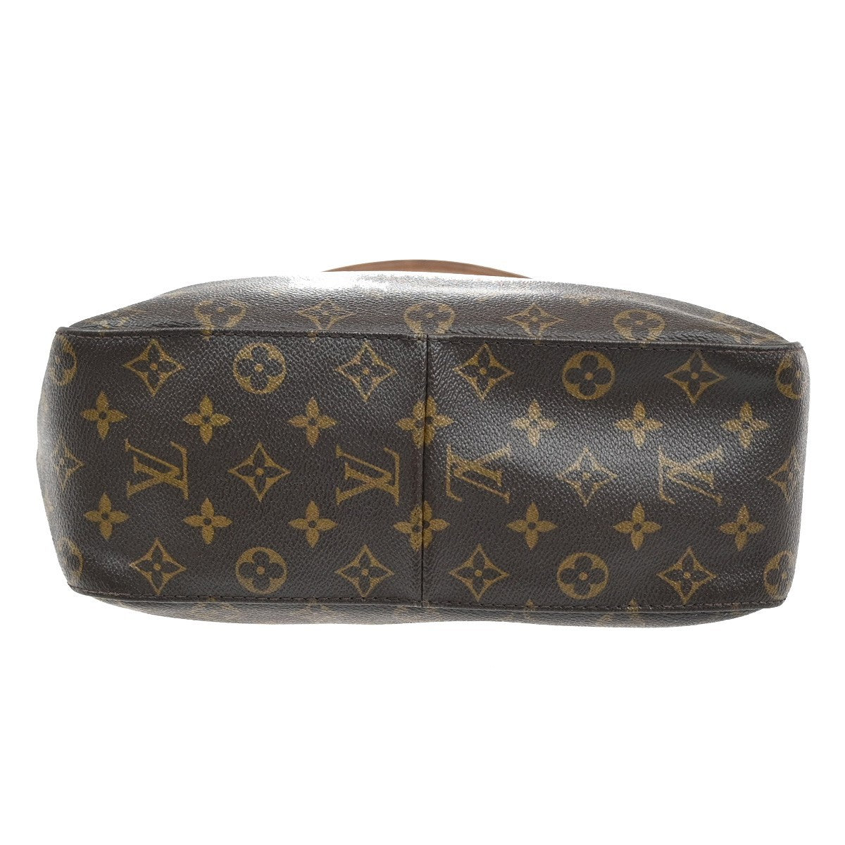LOUIS VUITTON Logo Looping GM Shoulder Bag Monogram Leather Brown M51145 36MA043
