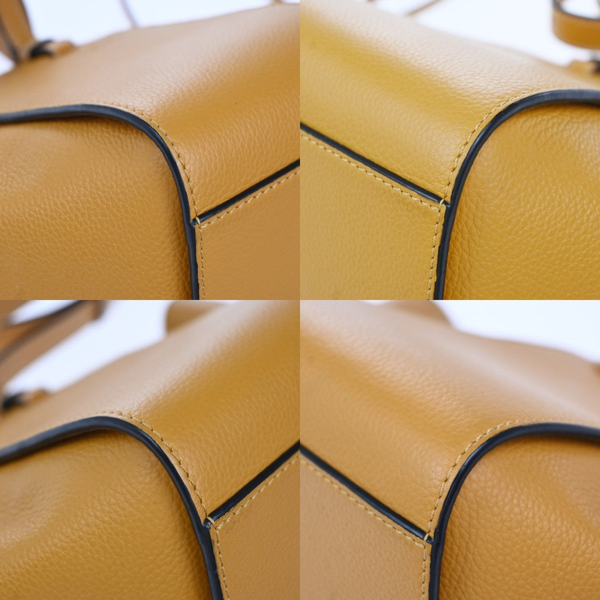 LOEWE Hammock Mini Drawstring 2Way Shoulder Hand Bag Leather Orange 667RP133