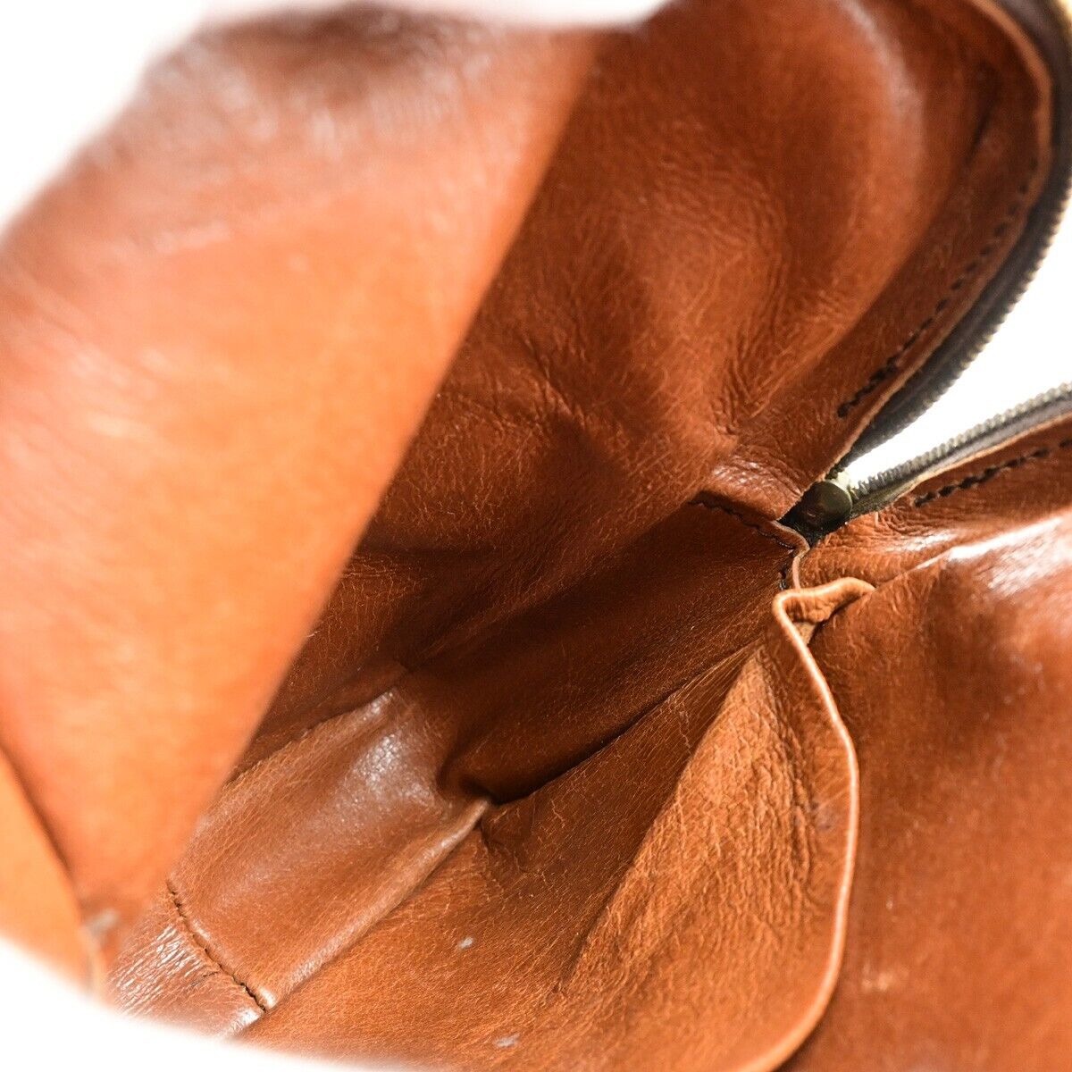 LOUIS VUITTON Danube Shoulder Bag Monogram Leather Brown Made In France 04FA584