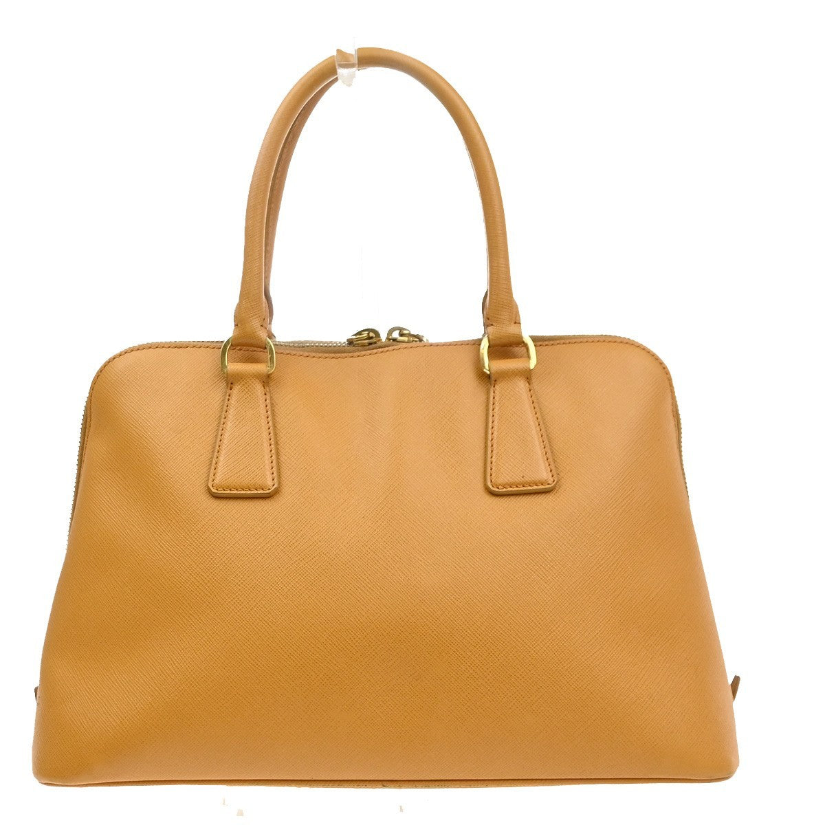 PRADA Logo Shoulder Hand Bag Saffiano Leather Yellow GHW Italy 76MA632
