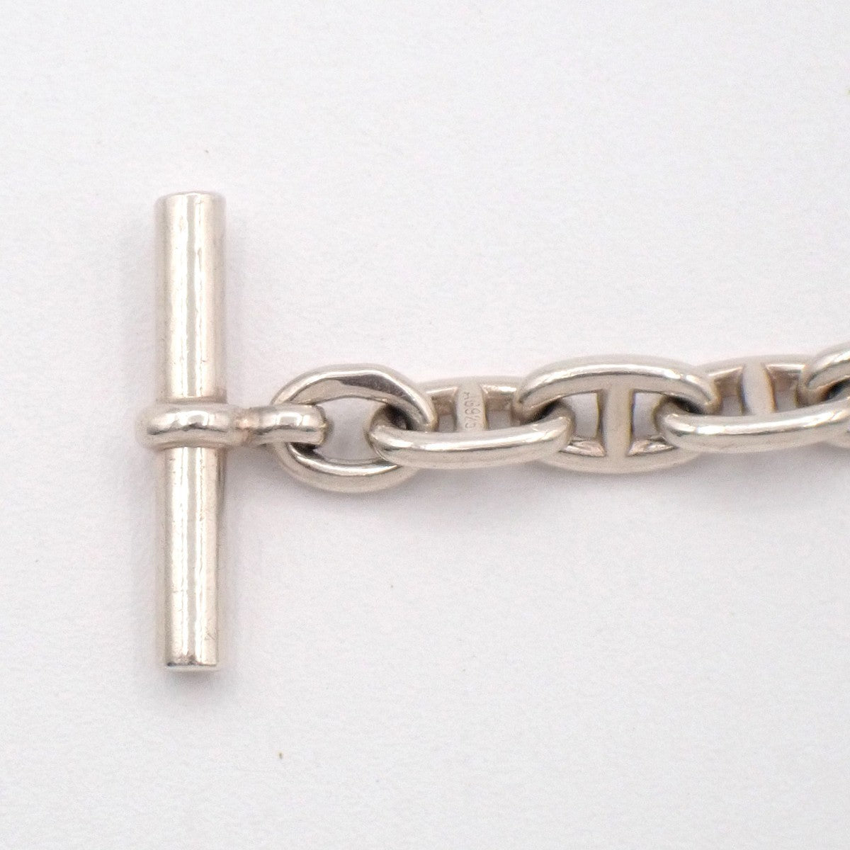 HERMES Logo Chaine D'ancre TPM Chain Bracelet  28 Link Silver Ag925 396LC630