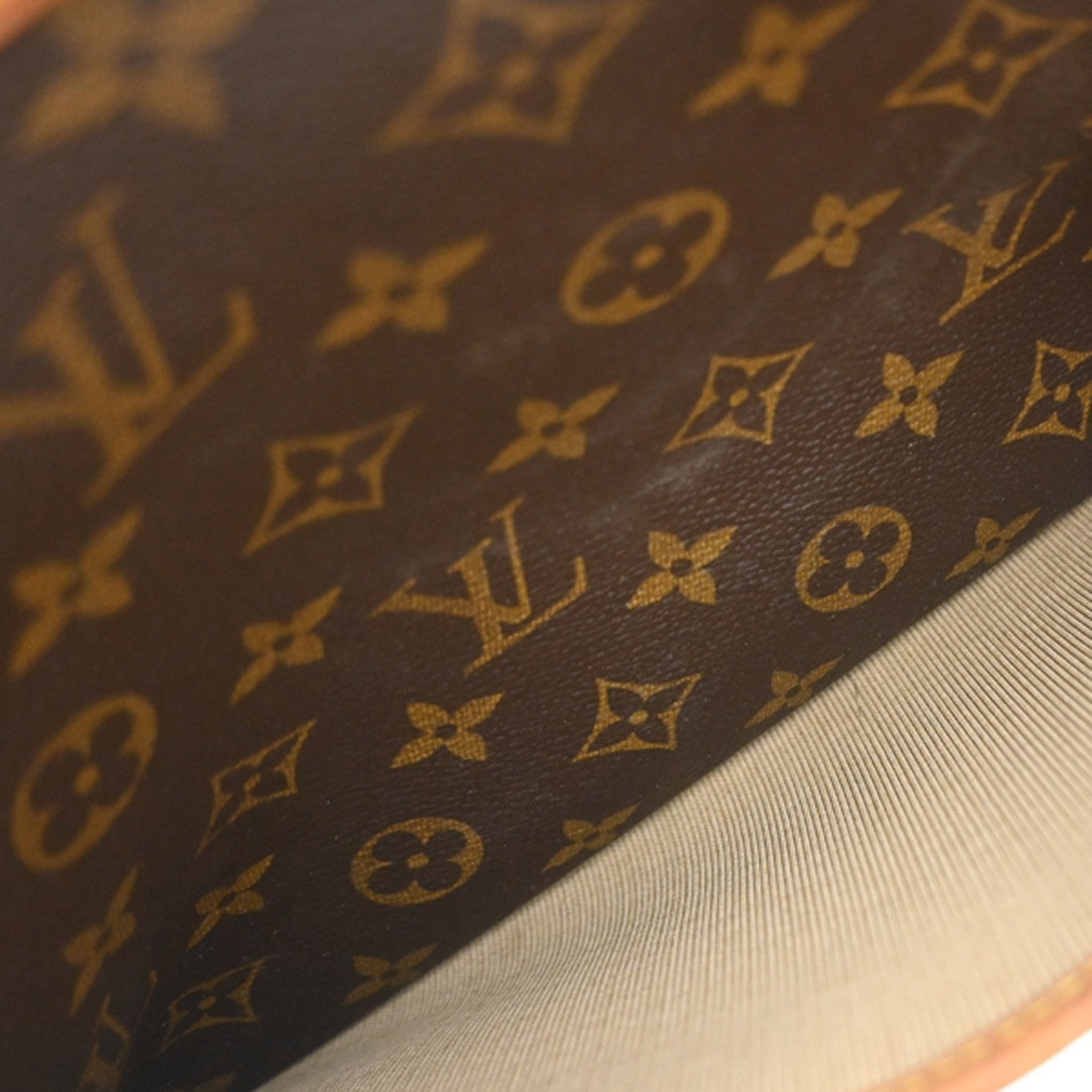 LOUIS VUITTON LV Logo Deauville Hand Bag Monogram Leather Brown M47270 74KP594