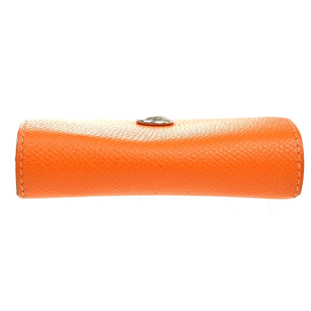 HERMES Logo Le Vingt Quatre Coin Case Epsom leather Orange France 30MA588