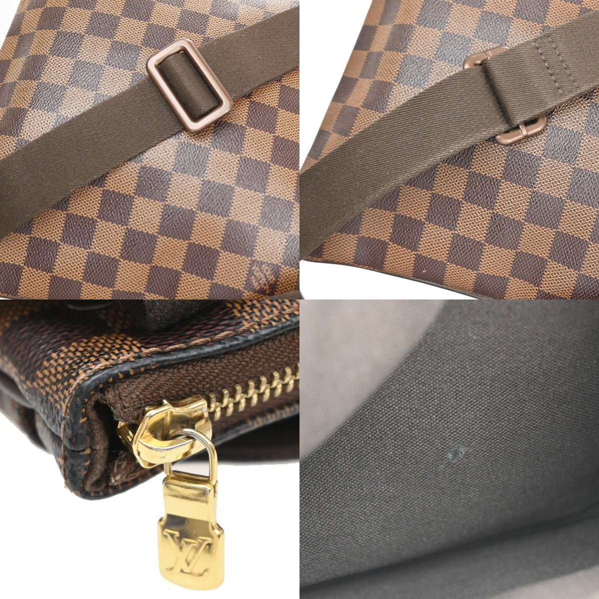LOUIS VUITTON Pochette Plate Brooklyn Shoulder Bag Damier Brown N41100 11YJ127