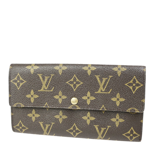 LOUIS VUITTON Porte Monnaie Credit Long Wallet Monogram Leather M61725 69YG495