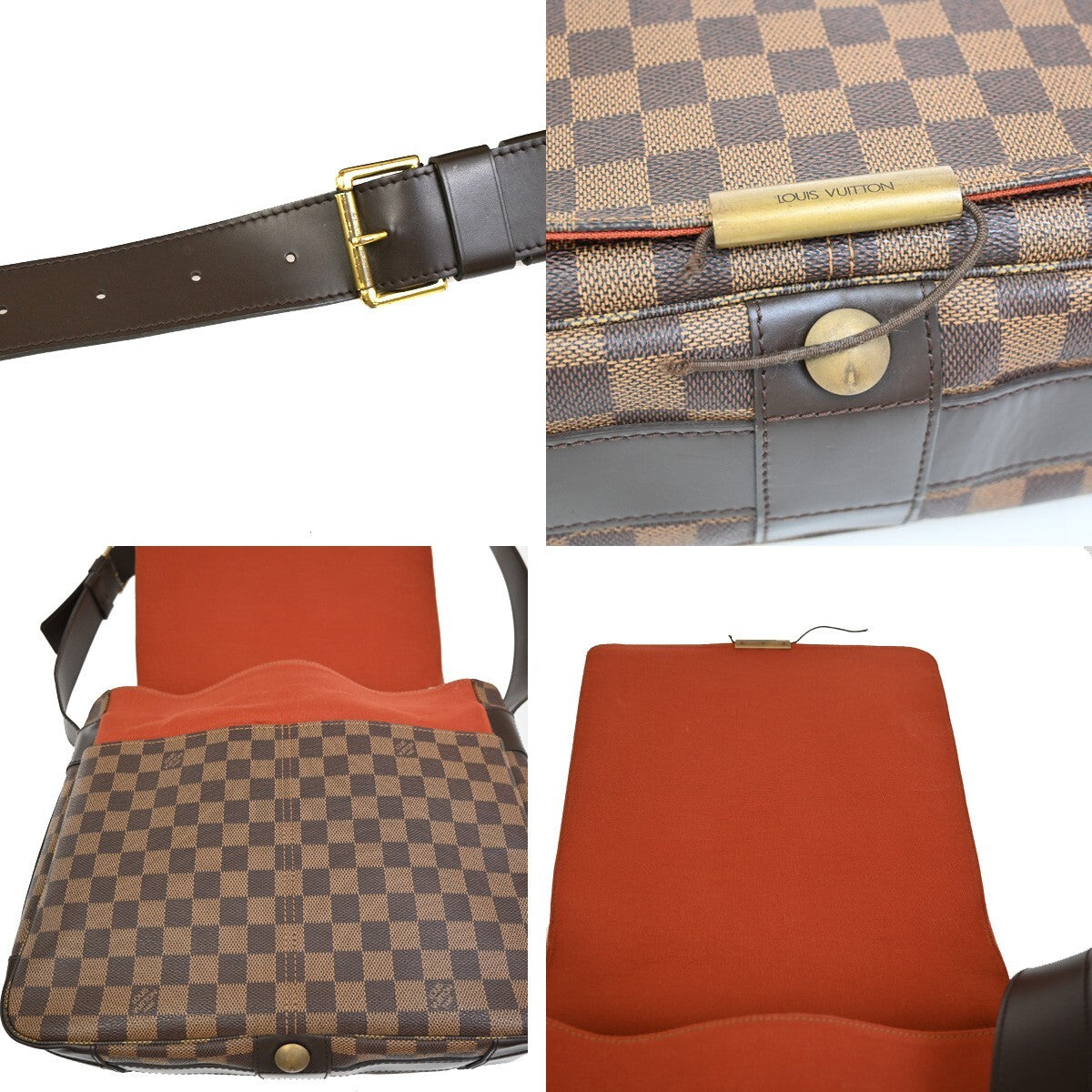 LOUIS VUITTON Bastille Shoulder Bag Damier Ebene Leather Brown N45258 74FB541
