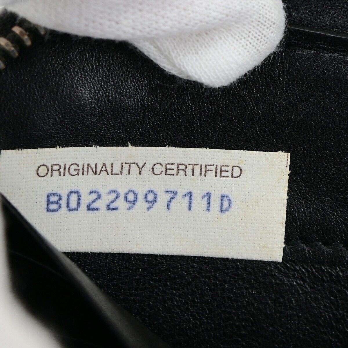 BOTTEGA VENETA Intrecciato Long Zipper Around Wallet Purse Leather Black 68EC519