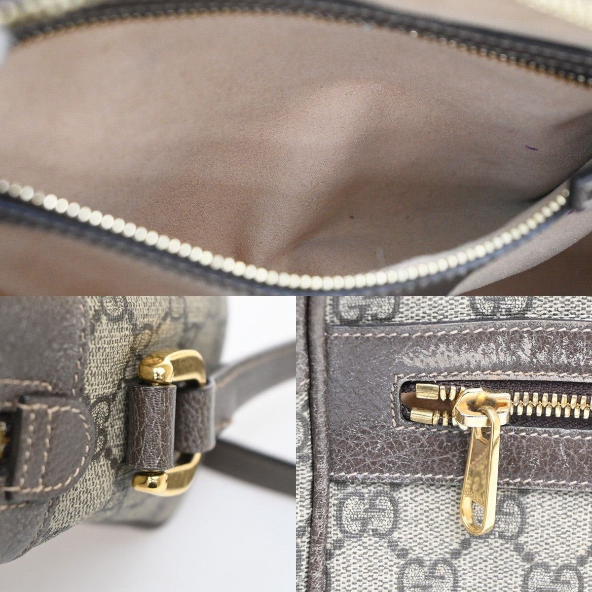 GUCCI Ophidia GG Pattern Crossbody Shoulder Bag Supreme Leather Brown 73KC244