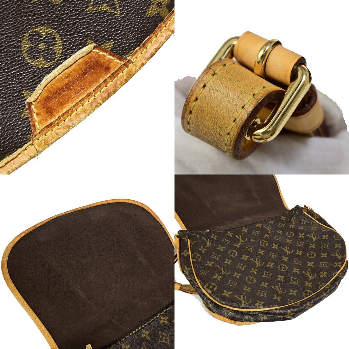 LOUIS VUITTON Menilmontant MM Shoulder Bag Monogram Leather BN M40473 80EB597
