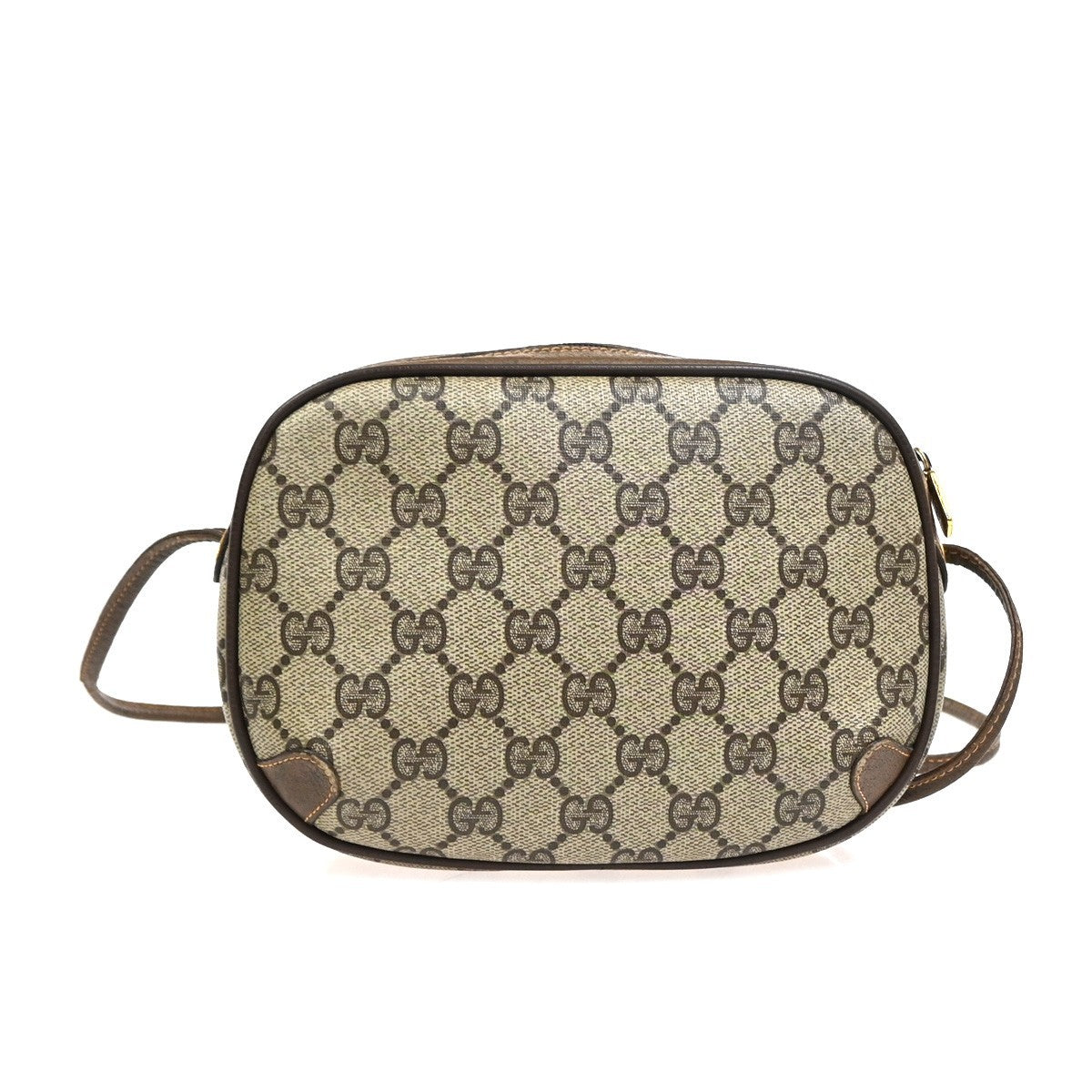 Gucci GG Web Sherry Line Small Crossbody  shoulder Bag PVC leather brown 33SA049