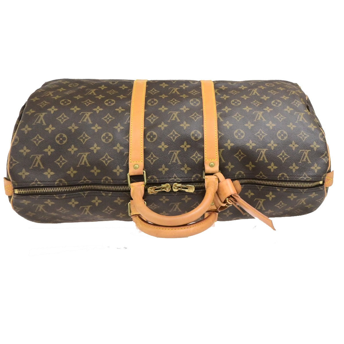 LOUIS VUITTON Keepall 55 Travel Hand Bag Monogram Leather Brown M41424 92YH095