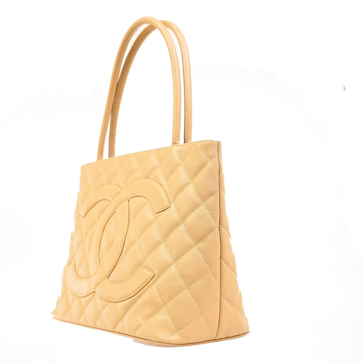 CHANEL CC Logo Shoulder Hand Bag Grained Calfskin Leather BE GHW Italy 307RL837