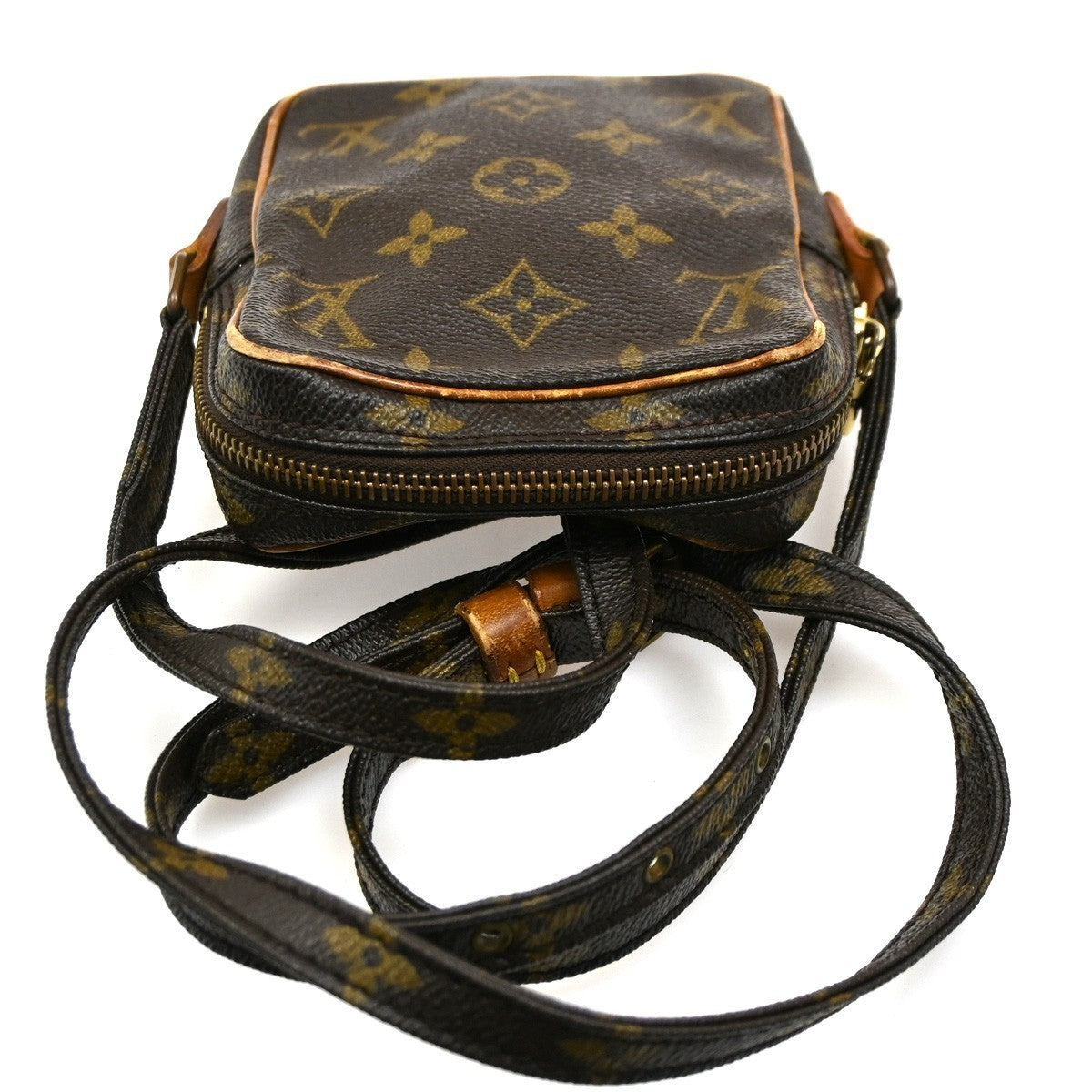 LOUIS VUITTON LV Mini Danube Shoulder Bag Monogram Leather Brown M45268 86CA475
