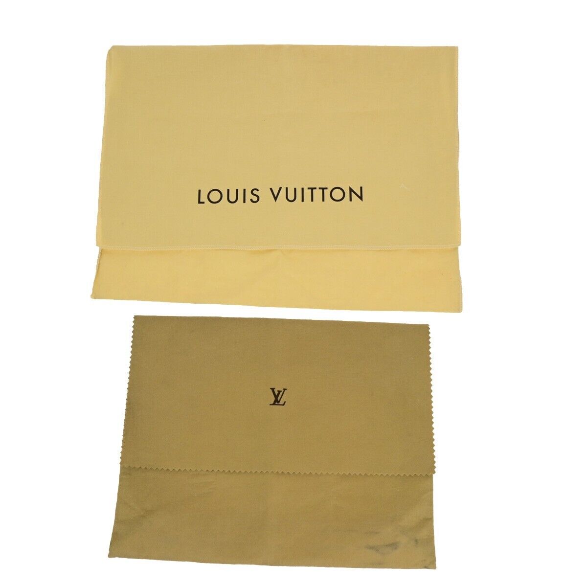 LOUIS VUITTON Logo 10 Set Dust Bag Drawstring Canvas Cotton Beige Brown 09EB819