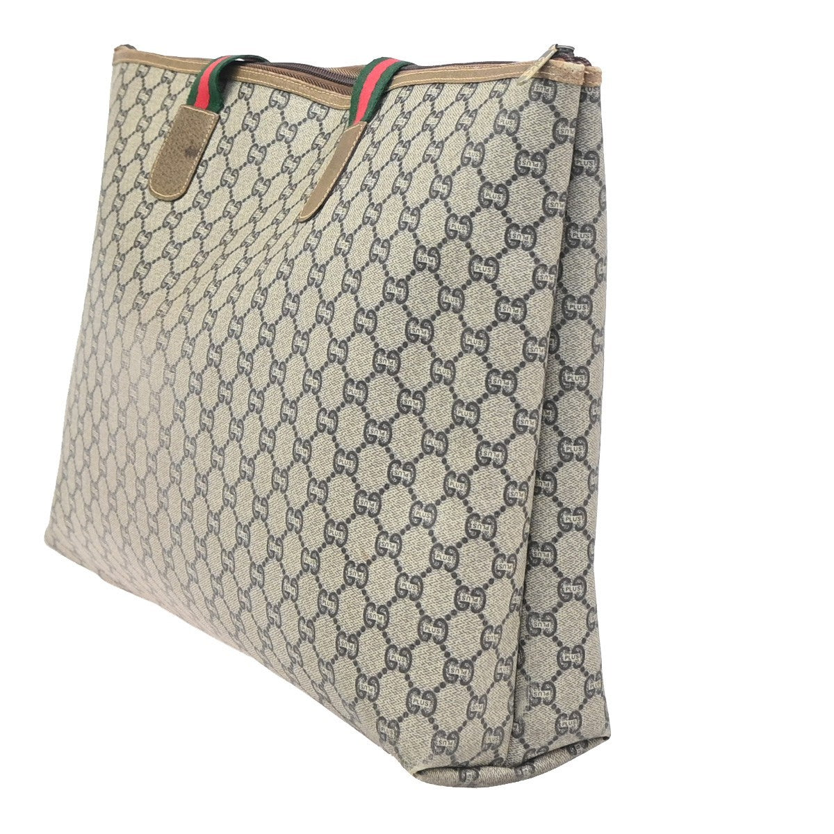 GUCCI PLUS GG Pattern Sherry Shoulder Tote Bag PVC Leather BE BN Italy 61ZA327