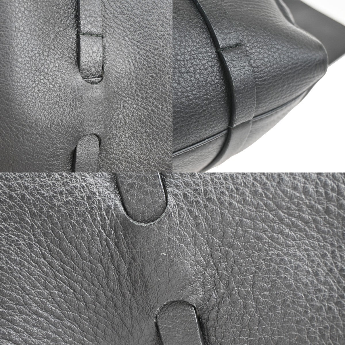 BALENCIAGA Logo Everyday Tote XS Shoulder Hand Bag Leather Black 83EF081