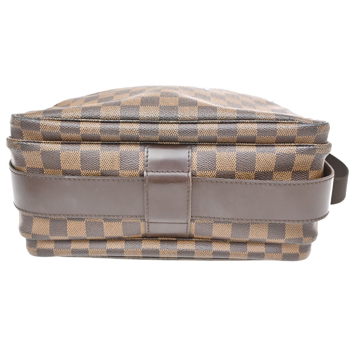 LOUIS VUITTON Naviglio Shoulder Bag Damier Ebene Leather Brown N45255 35KB609