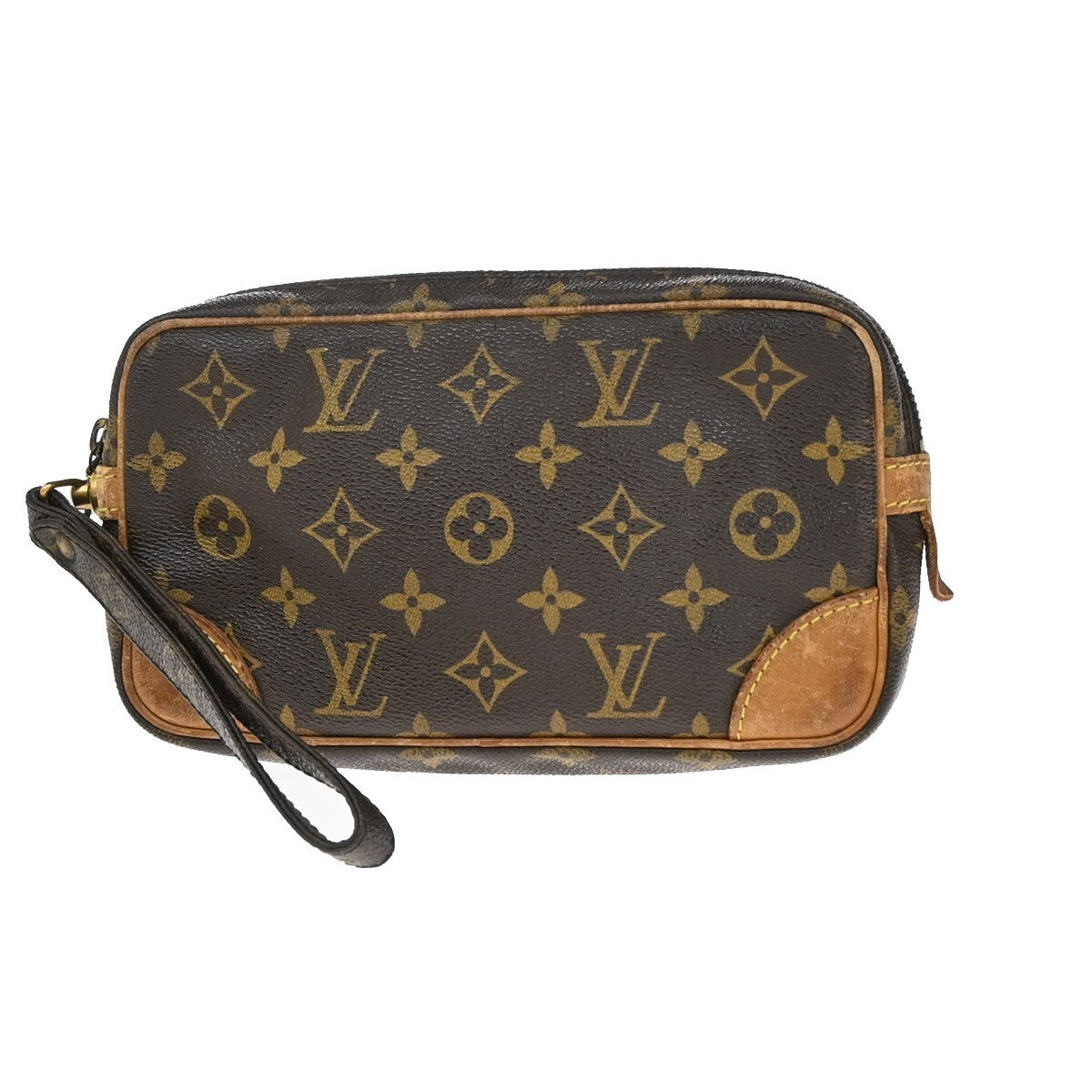 LOUIS VUITTON Marly Dragonne PM Clutch Hand Bag Monogram Leather M51827 69EE225
