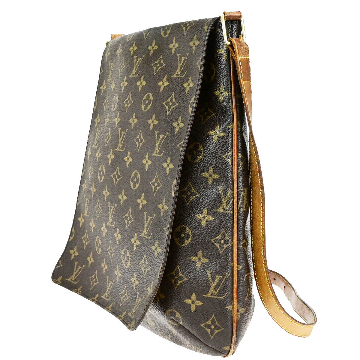 LOUIS VUITTON Musette Shoulder Bag Monogram Leather Brown France M51256 67SJ465
