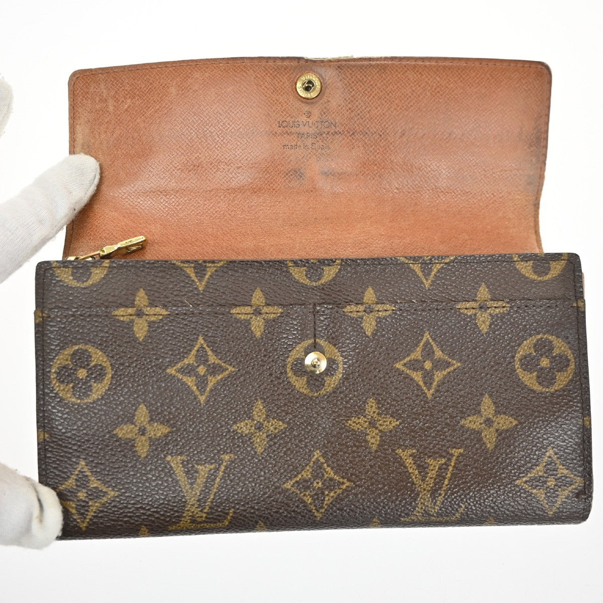 LOUIS VUITTON Porte Monnaie Credit Long Bifold Wallet Monogram BN M61725 02KD075