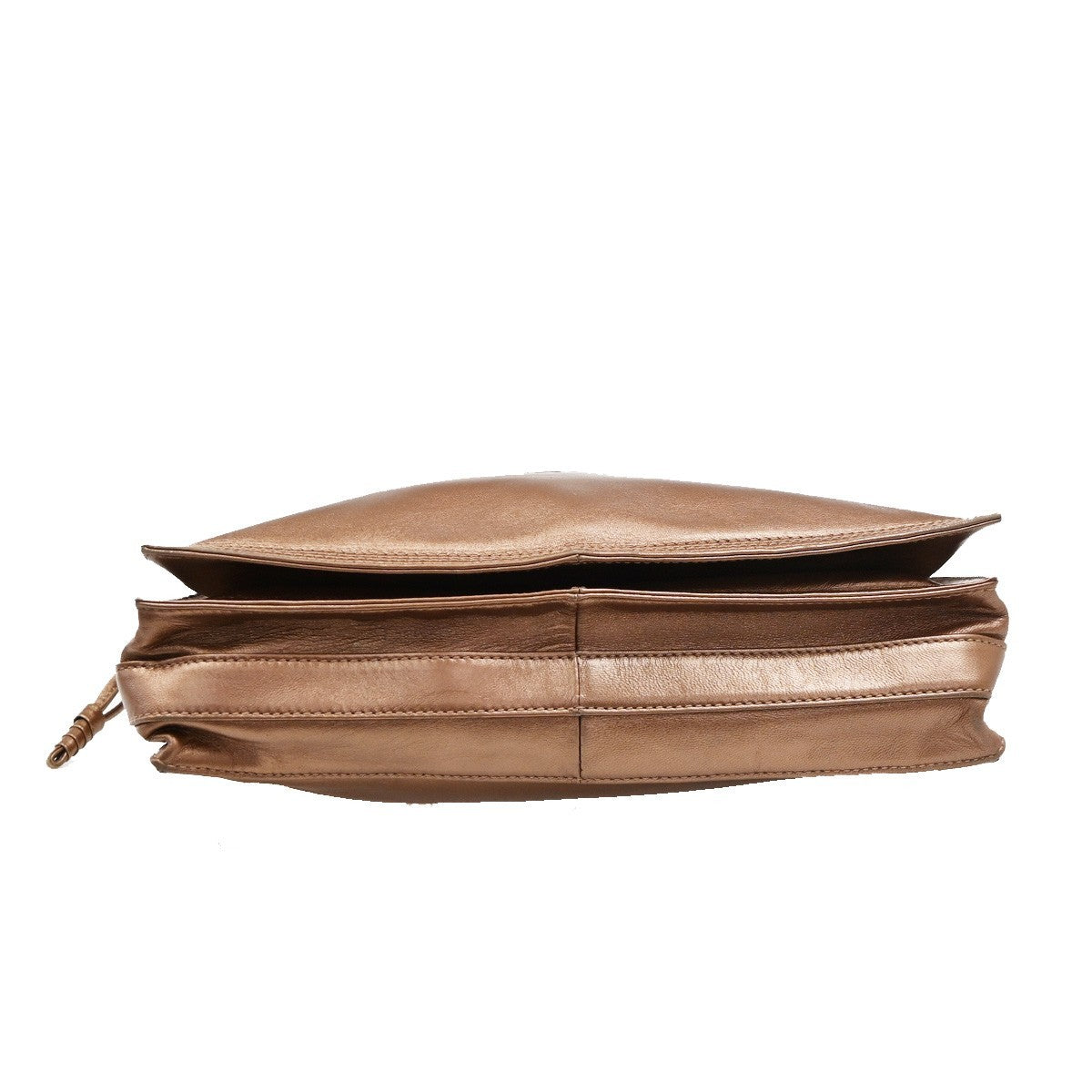 LOEWE Logo Anagram Crossbody Shoulder Bag Leather Bronze GHW Spain 86KD171