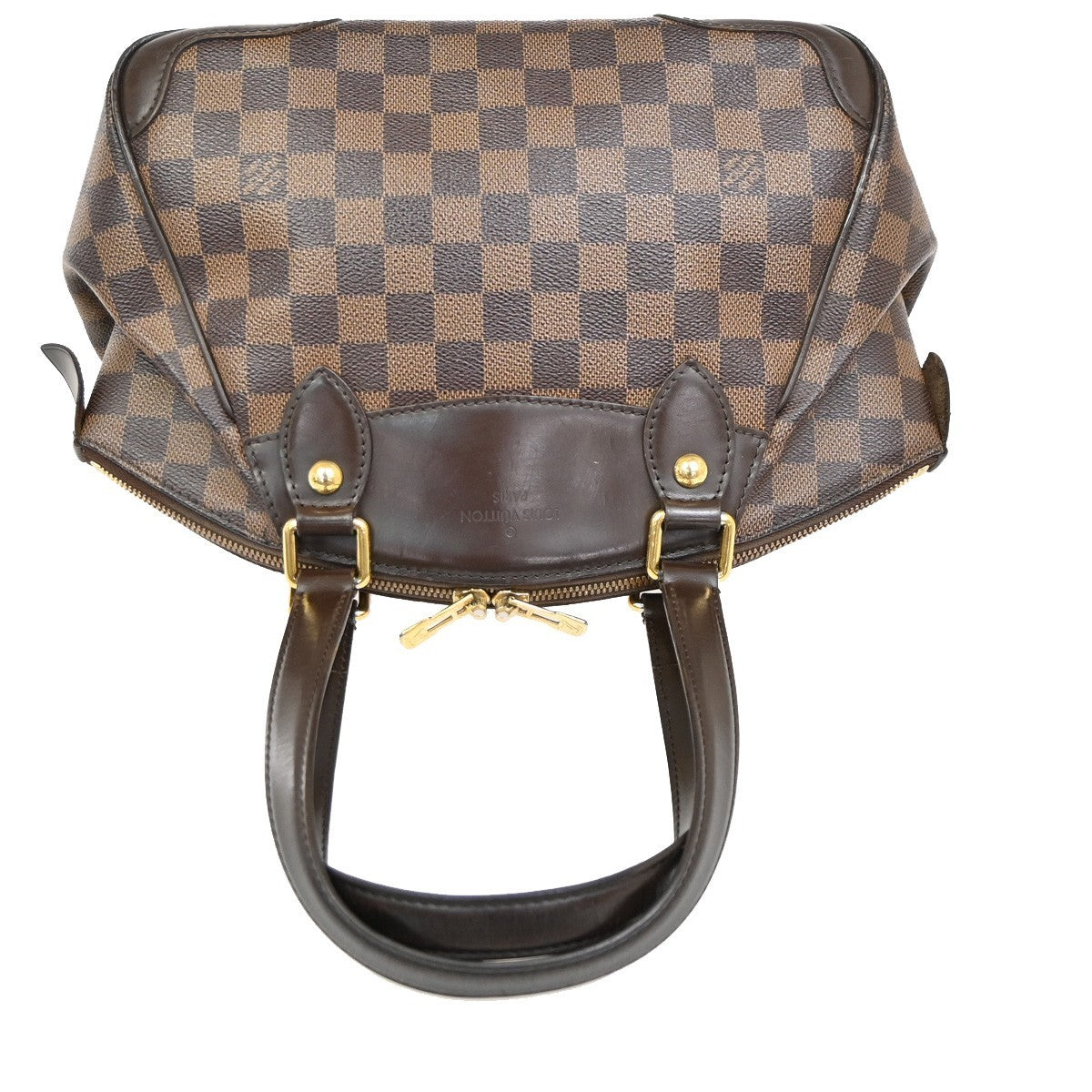 LOUIS VUITTON Verona PM Shoulder Bag Damie Ebene Leather Brown N41117 14KC094