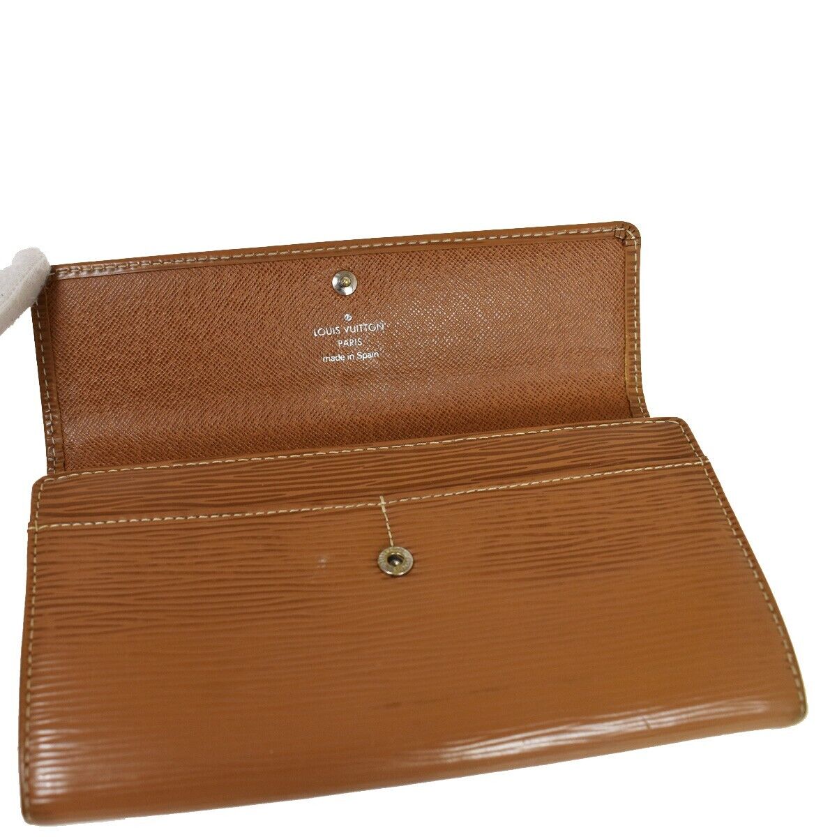 LOUIS VUITTON Porte Monnaie Credit Bifold Wallet Epi Brown France M6359I 05JH674