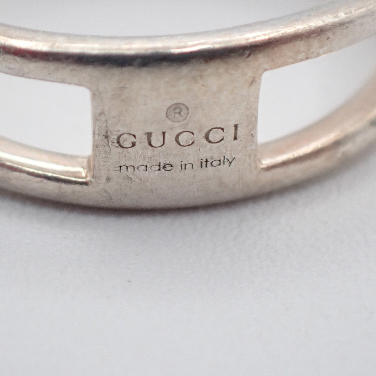GUCCI Interlocking G Ring Silver 925 Size JP 11 US 6 Italy Accessory 07CA583