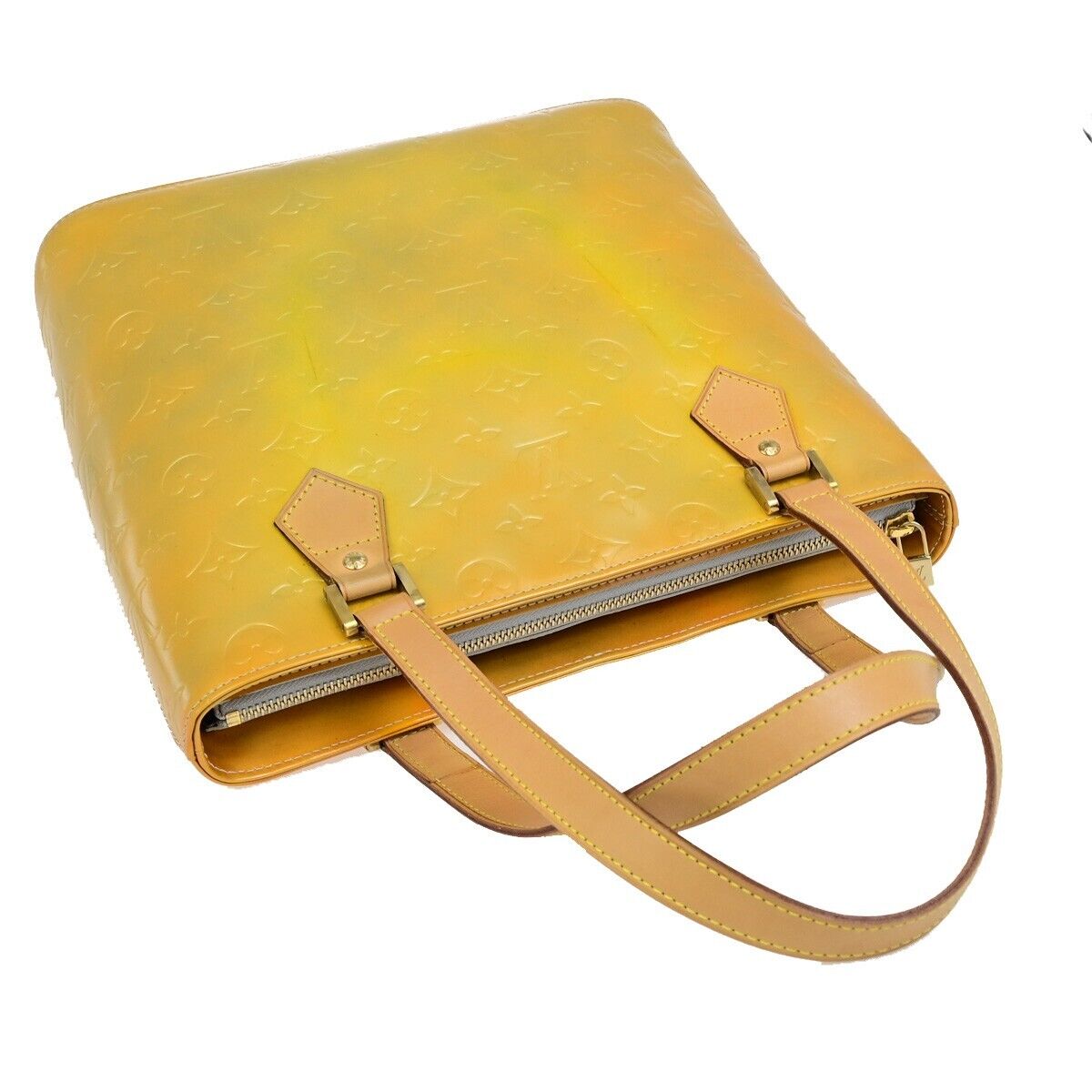 LOUIS VUITTON Houston Shoulder Bag Monogram Vernis Leather Yellow M91303 04ED912