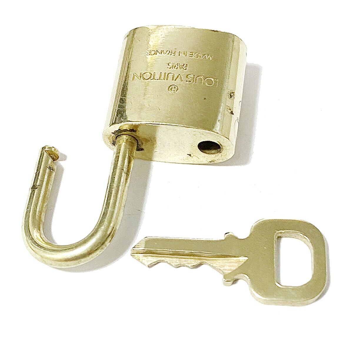 LOUIS VUITTON LV 10 SET PADLOCK KEY BAG CHARM CADENA GOLD-PLATED FRANCE 35MT272