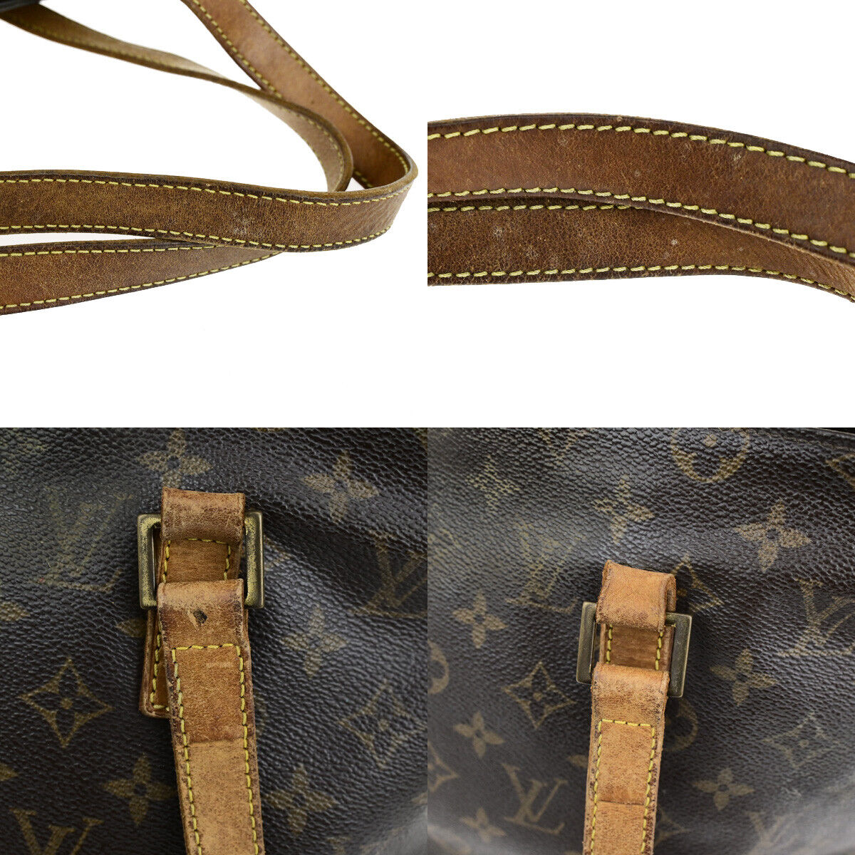 LOUIS VUITTON Cabas Piano Shoulder Bag Monogram Leather Brown M51148 65SJ615