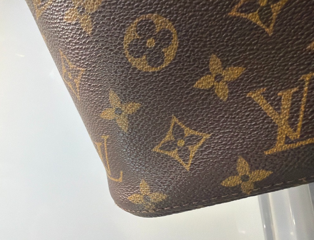 LOUIS VUITTON Logo Luco Shoulder Tote Bag Monogram Leather Brown M51155 72YJ232