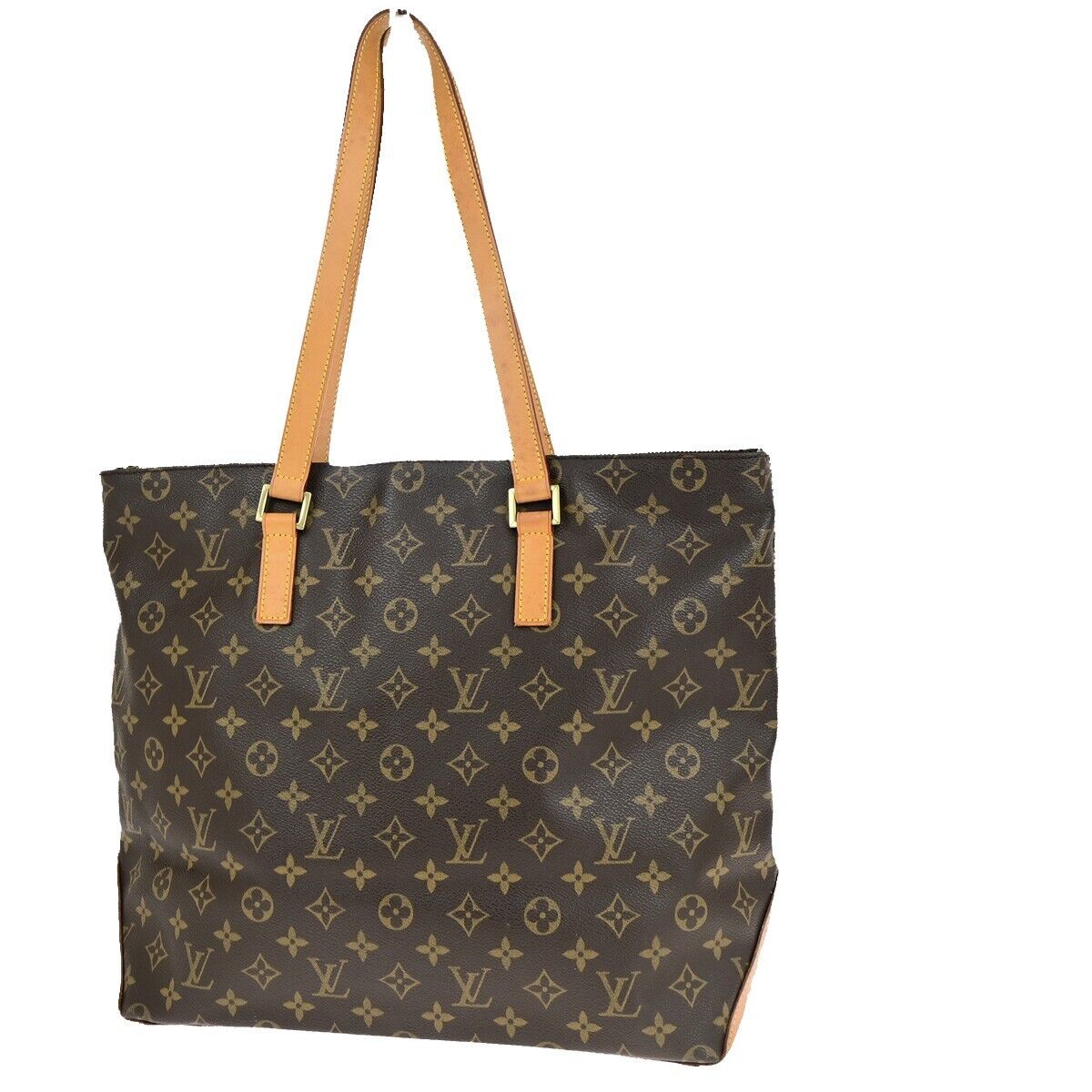 LOUIS VUITTON Cabas Mezzo Shoulder Bag Monogram Leather Brown M51151 11KA412